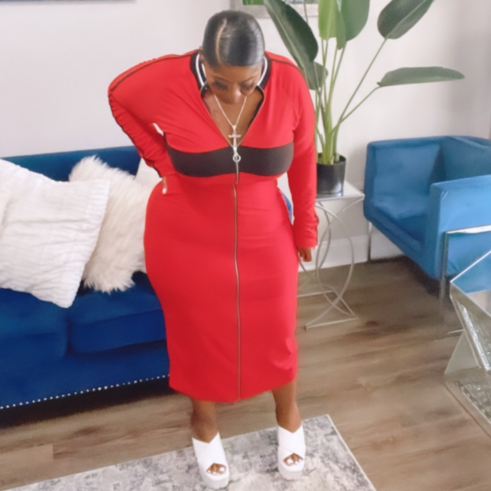 Fashion Nova sporty zipper dress